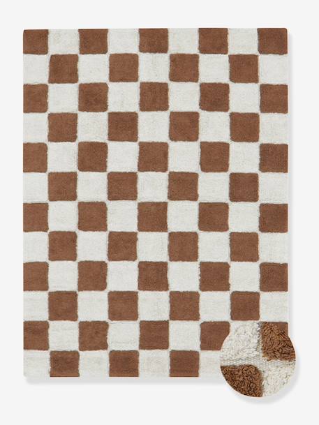 Tapis rectangulaire Tiles marron - vertbaudet enfant 
