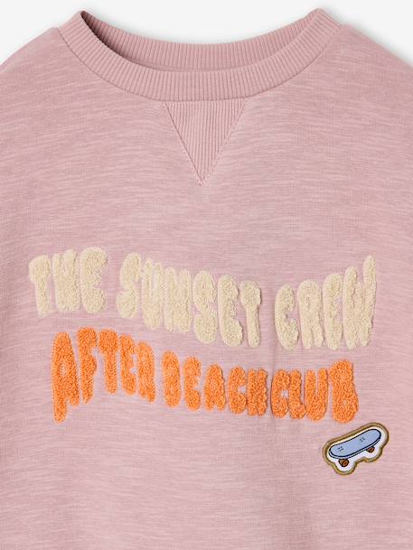 Sweat col rond garçon rose pâle - vertbaudet enfant 