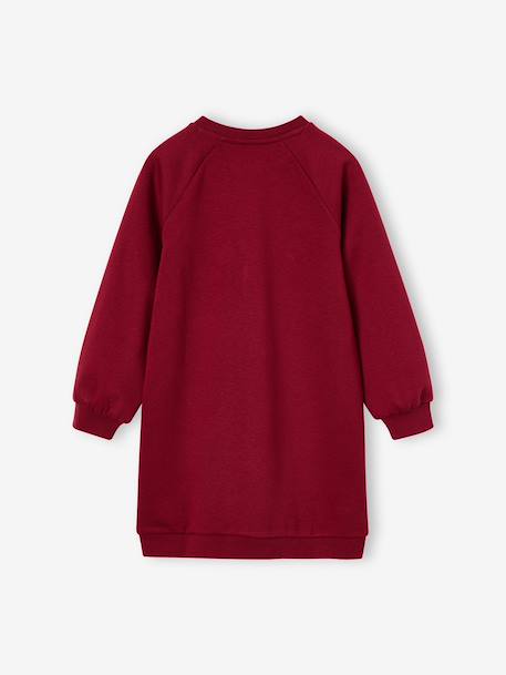 Robe sweat fille rouge - vertbaudet enfant 
