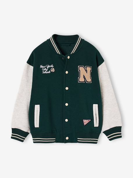 Sweat teddy garçon marine+vert sapin - vertbaudet enfant 