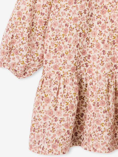 Robe courte fille écru+kaki - vertbaudet enfant 