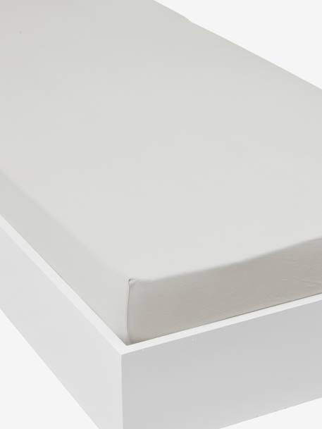 Gekleurd kinderhoeslaken in rekbare jersey BLAUW+LICHTGRIJS+PAARSE - vertbaudet enfant 