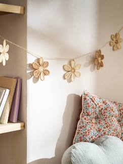 -Guirlande fleurs rotin