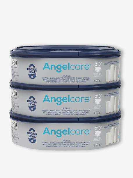 Lot de 3 recharges octogonales pour poubelles à couches Nappyclean et Dress Up BLEU - vertbaudet enfant 