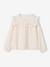 Chemise manches longues fille bleu ardoise+rose poudré+vanille - vertbaudet enfant 