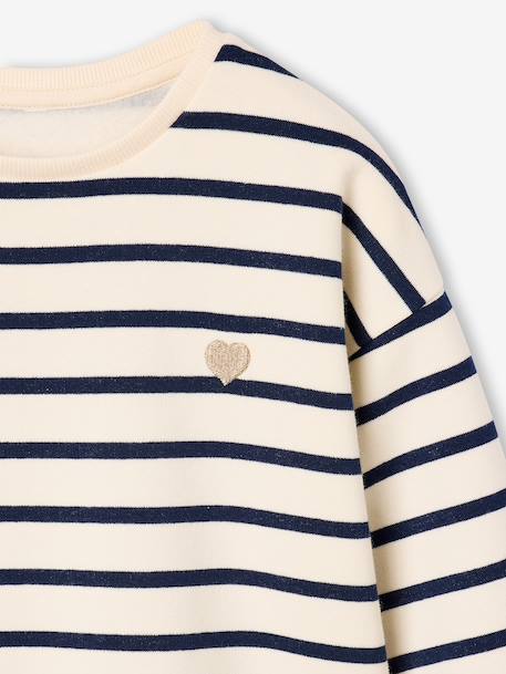 Robe fille 2 en 1 molleton et gaze de coton anthracite+marine+rouge - vertbaudet enfant 