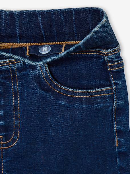 Jean tregging fille bleu foncé+bleu moyen+denim bleached - vertbaudet enfant 