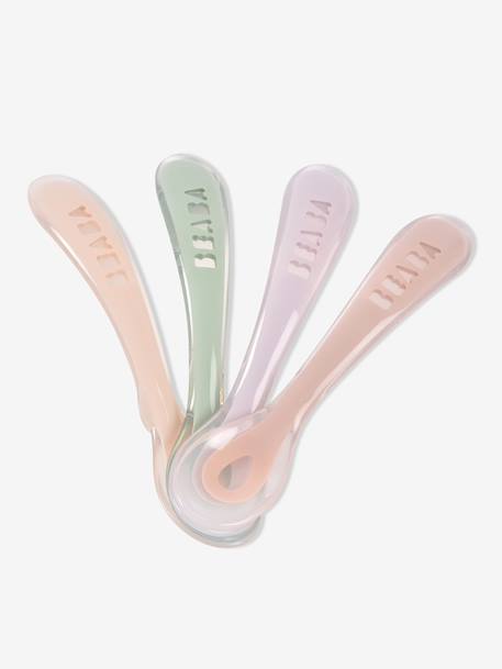 Lot de 4 cuillères 2ème âge Soft sans BPA BLUE/ PINK/ MIST/ GREEN - vertbaudet enfant 