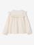 Chemise manches longues fille bleu ardoise+rose poudré+vanille - vertbaudet enfant 