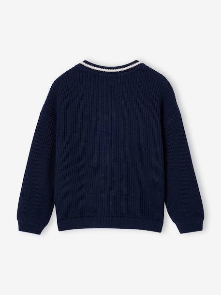 Gilet fille manches longues marine - vertbaudet enfant 