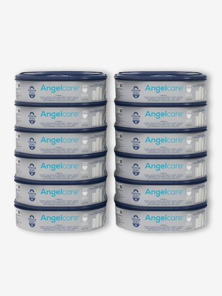 Lot de 12 recharge pour poubelle à couches Dress up Bleu et blanc - vertbaudet enfant 