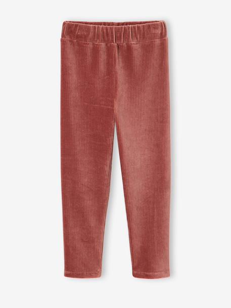 Meisjeslegging van ribfluweel antraciet+rozenhout - vertbaudet enfant 