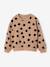 Sweat fille col rond écru+ivoire+rose pâle+taupe - vertbaudet enfant 