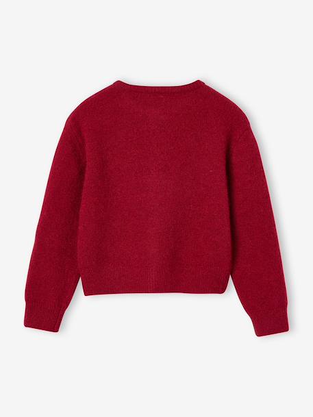 Gilet fille manches longues bleu+bordeaux+rose - vertbaudet enfant 