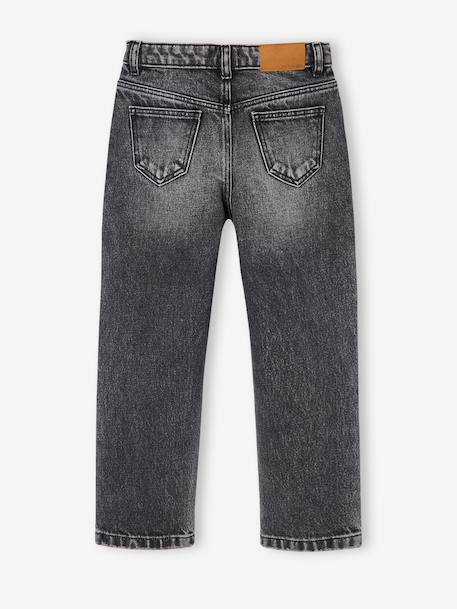 Jean fille mom bleu clair+bleu moyen+denim gris - vertbaudet enfant 