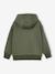 Sweater met capuchon en motief op de borst Basics jongens saliegroen+sinaasappel - vertbaudet enfant 