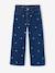 Jean large fille brodé bleu foncé+bleu jean+bleu moyen+denim bleached - vertbaudet enfant 