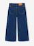 Jean large fille brodé bleu foncé+bleu jean+bleu moyen+denim bleached - vertbaudet enfant 