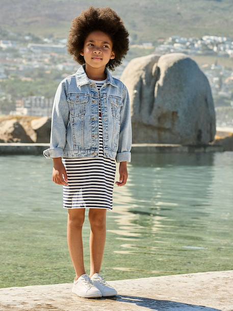 Fille-Manteau, veste-Veste jean fille personnalisable