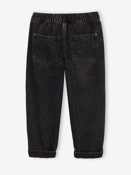 Jean loose morphologie medium double stone+noir - vertbaudet enfant 