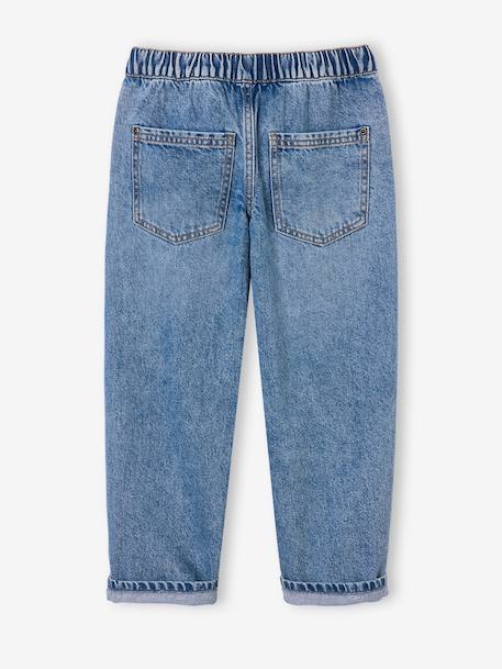 Loose jeans voor jongens double stone+zwart - vertbaudet enfant 