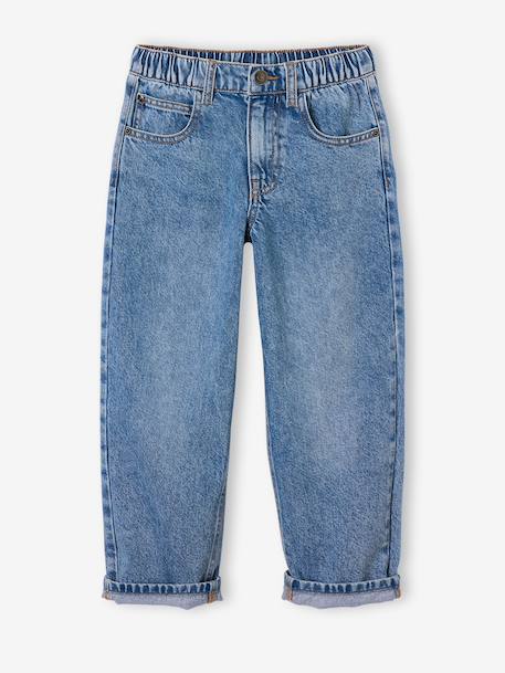 Jean loose morphologie medium double stone+noir - vertbaudet enfant 