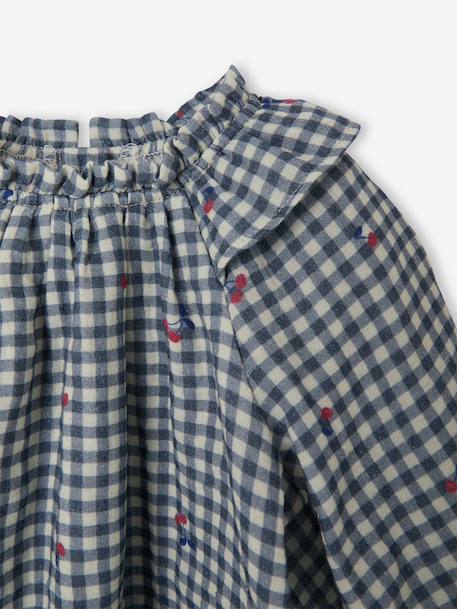 Blouse met lange mouwen voor babymeisjes grijsblauw - vertbaudet enfant 