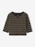 T-shirt manches longues bébé garçon cappuccino+kaki - vertbaudet enfant 