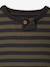 T-shirt manches longues bébé garçon cappuccino+kaki - vertbaudet enfant 