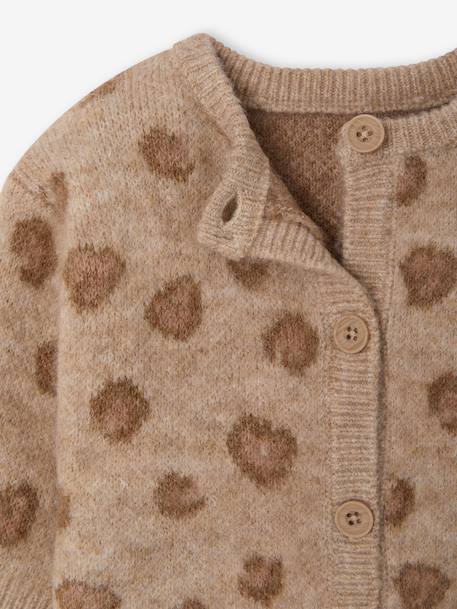 Gilet bébé fille boutonné beige chiné - vertbaudet enfant 