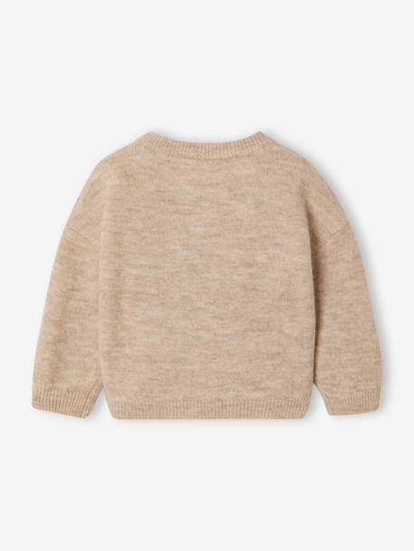 Pull bébé garçon manches longues beige chiné - vertbaudet enfant 