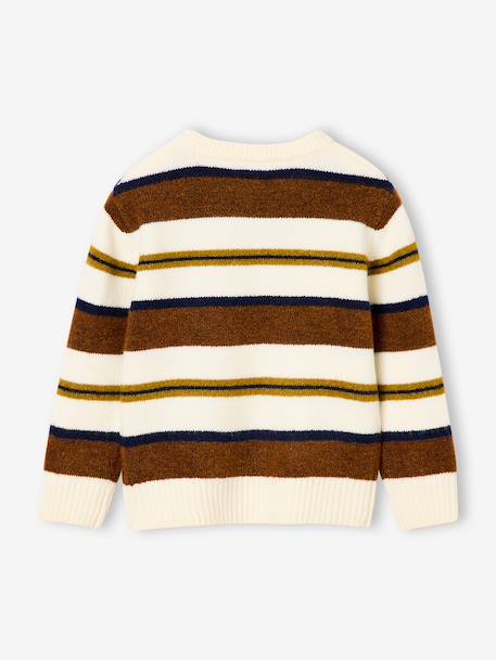 Pull garçon manches longues marine+noisette - vertbaudet enfant 