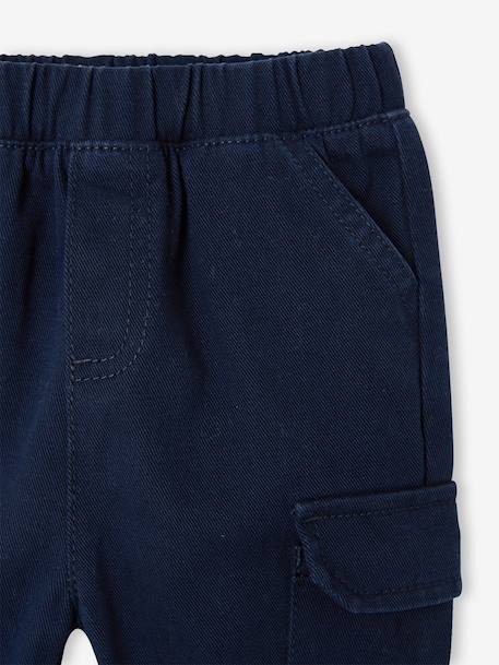 Pantalon battle bébé en sergé marine+olive - vertbaudet enfant 