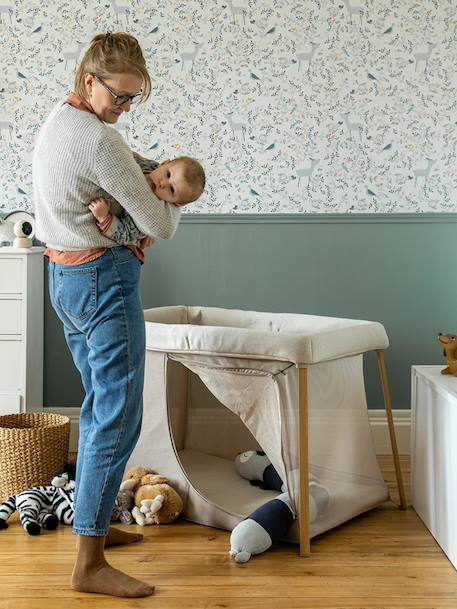 3-in-1 reisbed Eazy Sleep BEABA grijs+zandbeige - vertbaudet enfant 