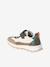 Kindersneakers met veters en klittenband, kleutercollectie blauw, bedrukt+kaki+veel beige+veel blauw - vertbaudet enfant 