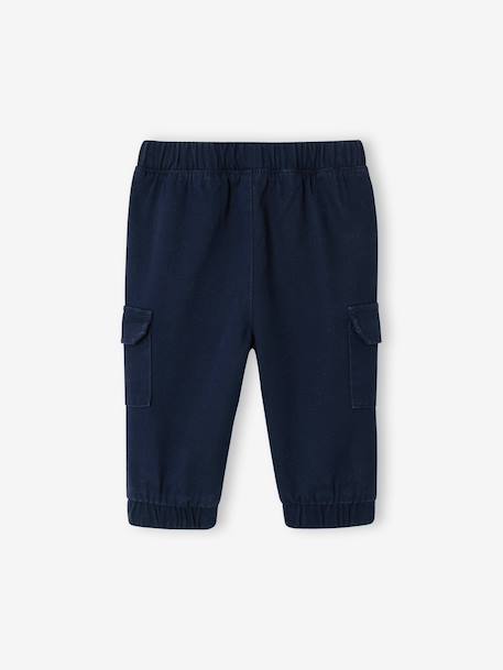 Pantalon battle bébé en sergé marine+olive - vertbaudet enfant 