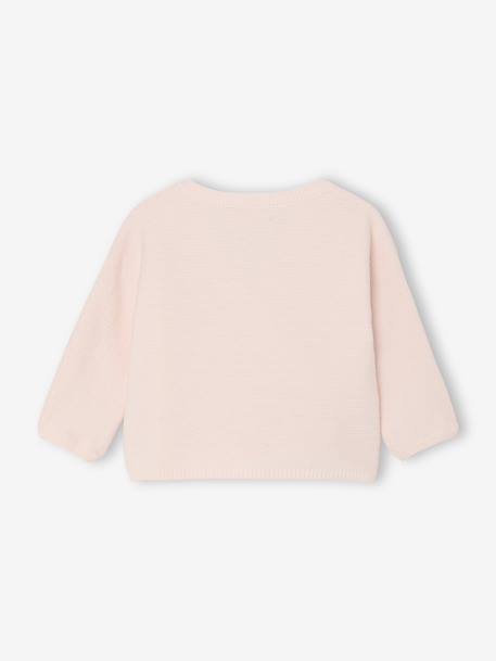 Brassière bébé naissance tricot point mousse coton et laine beige chiné+blanc+cappuccino+rose pâle+vert sauge - vertbaudet enfant 