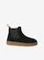 Boots enfant fille cuir zippées camel+marine+noir+or - vertbaudet enfant 