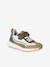 Kindersneakers met veters en klittenband, kleutercollectie blauw, bedrukt+kaki+veel beige+veel blauw - vertbaudet enfant 