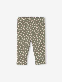 -Legging bébé léopard en maille côtelée