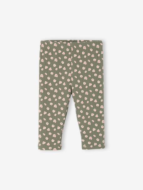 Bébé-Legging bébé léopard en maille côtelée