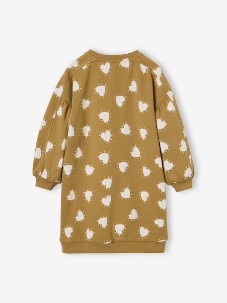 Robe courte fille écru+olive - vertbaudet enfant 