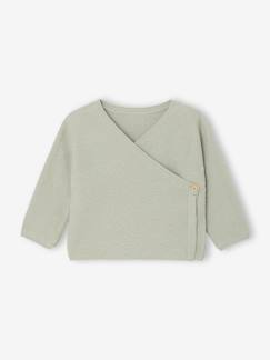 -Brassière bébé naissance tricot point mousse coton et laine