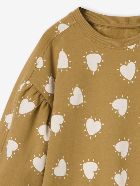 Robe courte fille écru+olive - vertbaudet enfant 