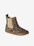 Boots fille cuir zippées beige+bronze+cacao+jaune d'or+marine+marron+noir+vert+vieux rose - vertbaudet enfant 