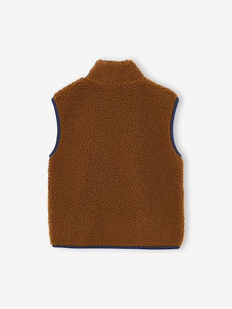 Gilet sans manches garçon caramel+écru - vertbaudet enfant 