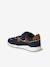 Baskets garçon cuir à scratch kaki+marine - vertbaudet enfant 