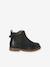 Eerste stap schoenen baby boots leer bruin+goudgeel+zwart - vertbaudet enfant 