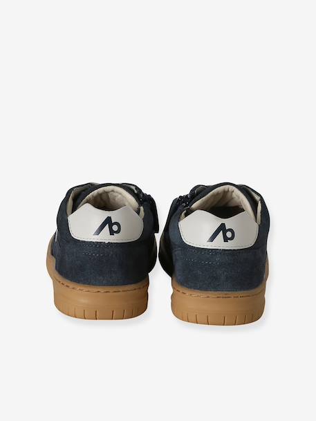 Jongens leren sneakers marineblauw - vertbaudet enfant 