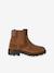 Meisjes leren boots met rits bruin - vertbaudet enfant 